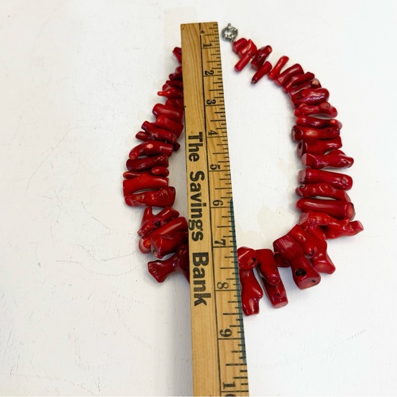 Gorgeous Old Natural Chunky Tibetan Natural Coral Rods Vintage 1990s - Picture 11 of 13